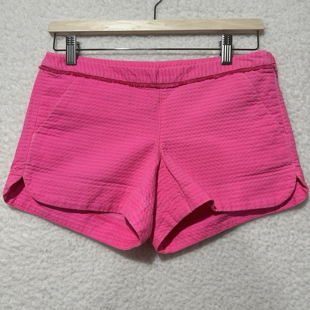 Lilly Pulitzer Adie Shorts Women's Hot Pink Side Zip Mid Rise Pockets Size 00